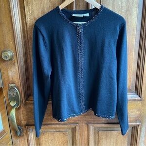 Field Manor wool beaded cardigan